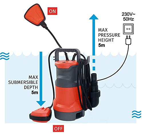 Amazon Brand - Umi 400W Submersible Pump for Clean Dirty Water 8000 LPH, Drain Water from Garden Pond Pool Hot Tub… - Image 3