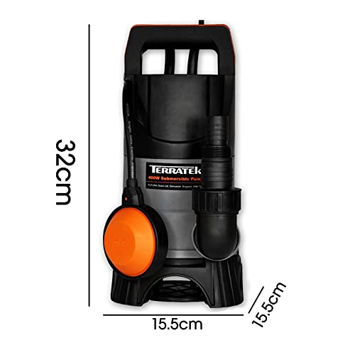 Terratek Pro 400W Submersible Water Pump, Suitable for Pumping Dirty Water, Great for Swimming Pools, Flooded Cellars… - Image 4
