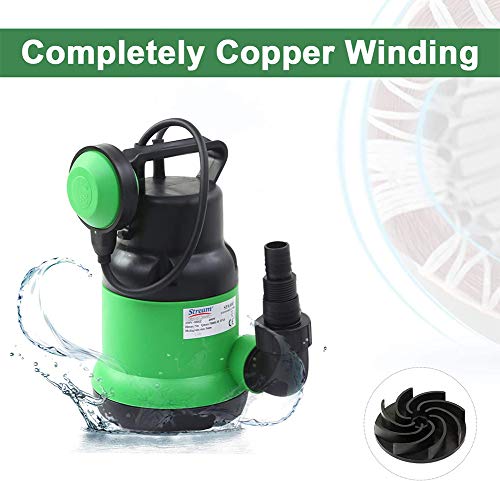 Heavy Duty Electric Submersible Pump, Portable Dirty/Clean Water Pump Perfect for Swimming Pools, Cellars, Garden, Ponds… - Image 4