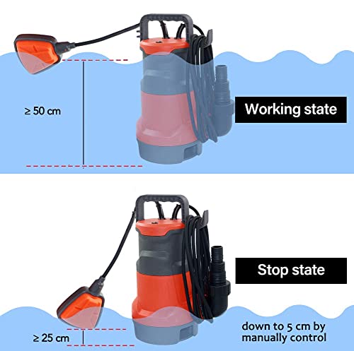 Amazon Brand - Umi 400W Submersible Pump for Clean Dirty Water 8000 LPH, Drain Water from Garden Pond Pool Hot Tub… - Image 4