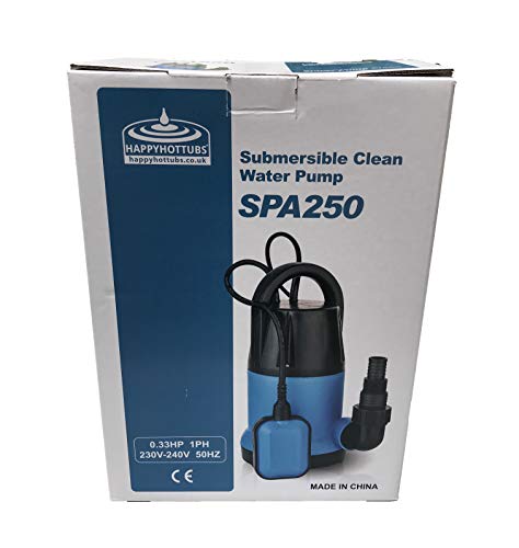 Happy Hot Tubs Submersible 250w Water Pump + 5 metres Lay Flat Hose Hot Tub Swimming Pool - Image 3