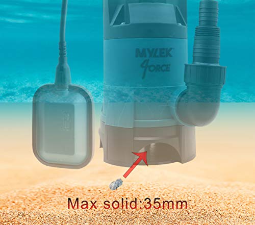 MYLEK Submersible Water Pump 750W Electric with Heavy Duty 20M Layflat Hose for Clean or Dirty Water with Float Switch… - Image 5