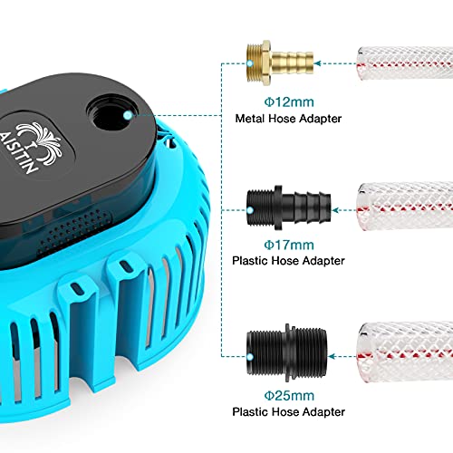 AISITIN Submersible Water Pump 80W Water Pump 3865L/H, 850GPH, 3 Adapters and Drain Hose, Suitable for Household… - Image 3